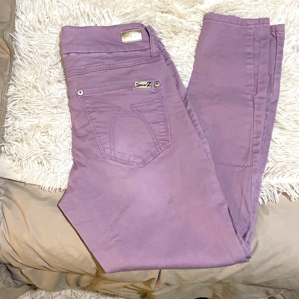Seven jeans Lilac color stretch skinny jeans size 6